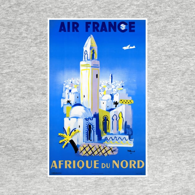 Vintage Travel Poster Air France Afrique du Nord by vintagetreasure